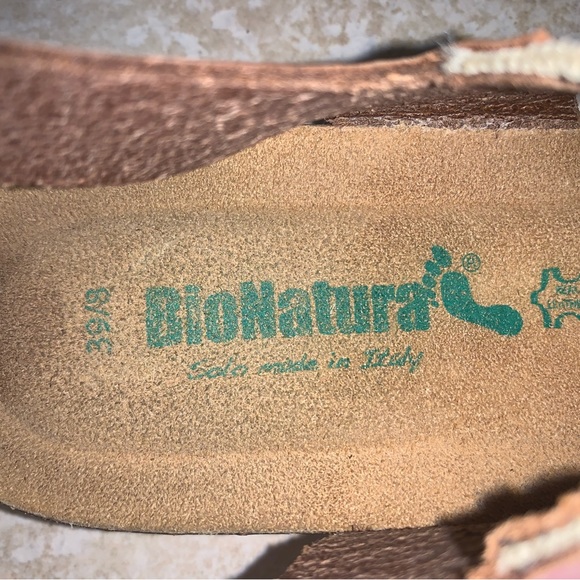 BIONatura brown leather sandals women’s shoes size 8 39 - Picture 5 of 13